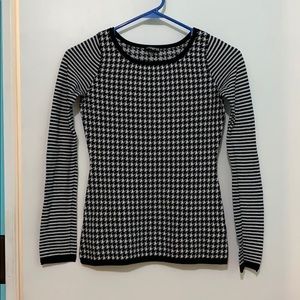 Women’s Express Houndstooth and Striped Sweater